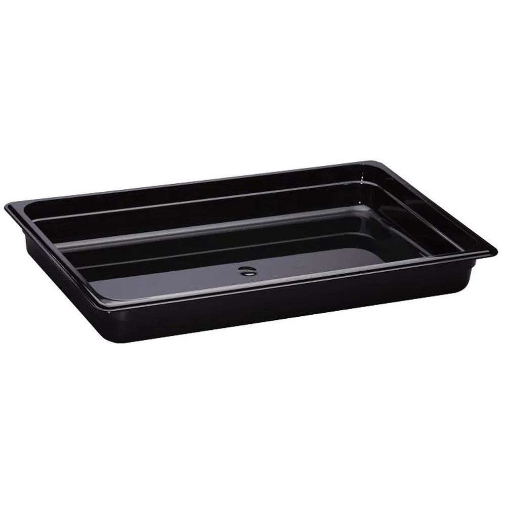 Cambro H-pan Black 1/1 Gastronorm Polycarbonate High Heat Food Pan, 12 3/4 X 20 7/8 X 2 1/2 Inch -- 6 Per Case