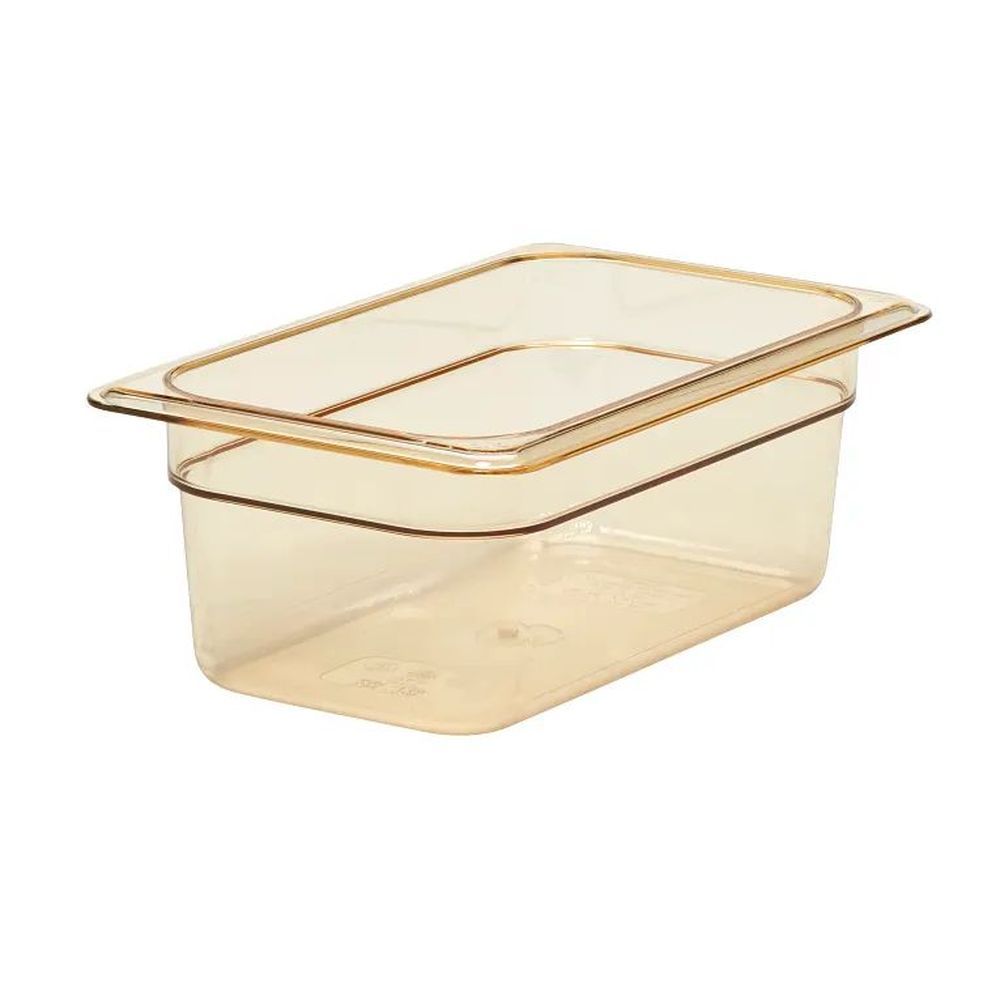 Cambro H-pan Amber Gn 1/4 Fourth Size 2.7 Quart High Heat Food Pan, 6 3/8 X 10 7/16 X 4 Inch -- 6 Per Case