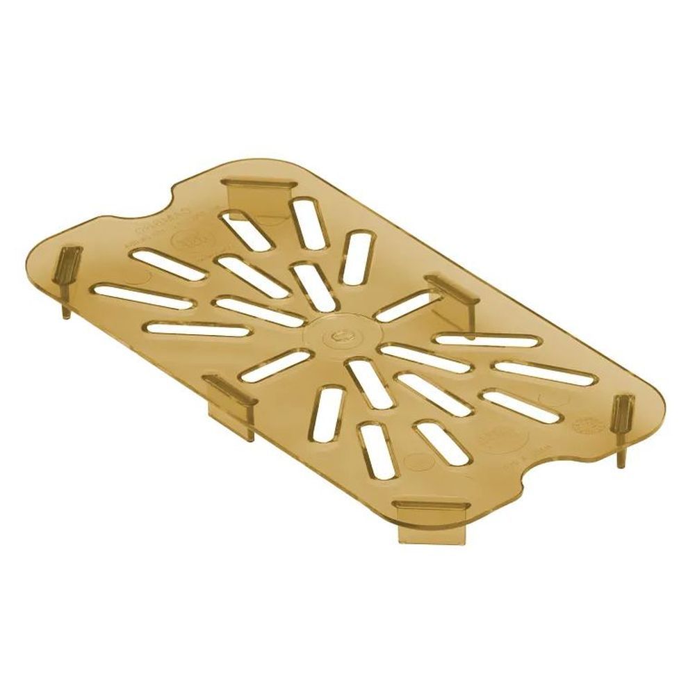 Cambro H-pan Amber Fourth Size Drain Shelf For Gn 1/4 High Heat Food Pan, 6 3/8 X 10 7/16 Inch -- 6 Per Case