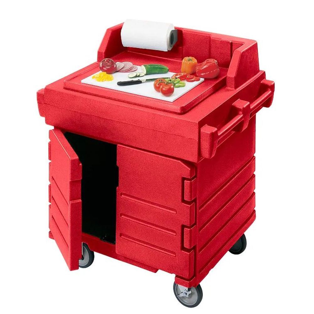 Cambro Camkiosk Hot Red Polyethylene Work Station, 40 9/16 X 33 X 45 1/2 Inch