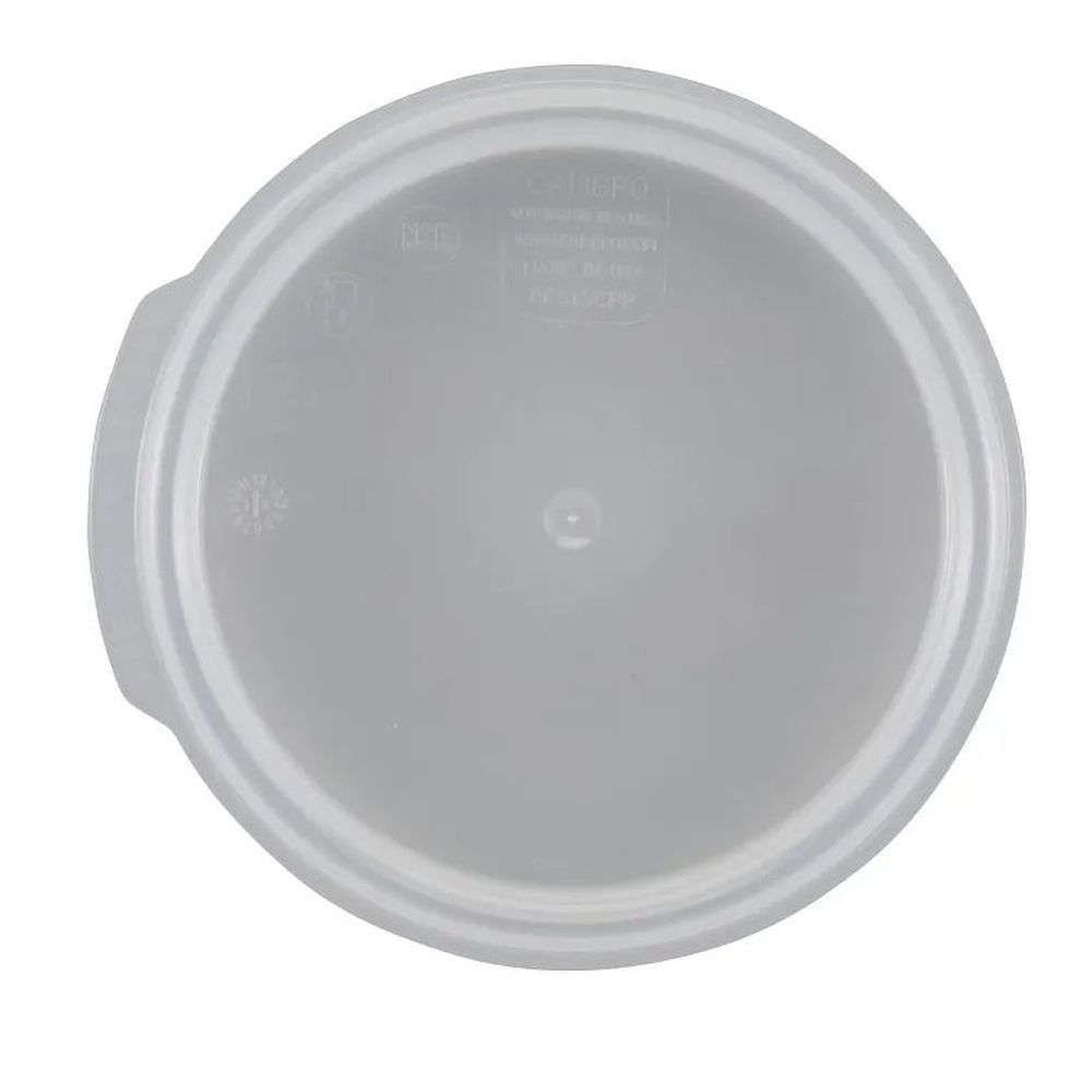 Cambro Camwear Translucent Polypropylene Round Seal Lid For 1 Quart Food Storage Container -- 12 Per Case