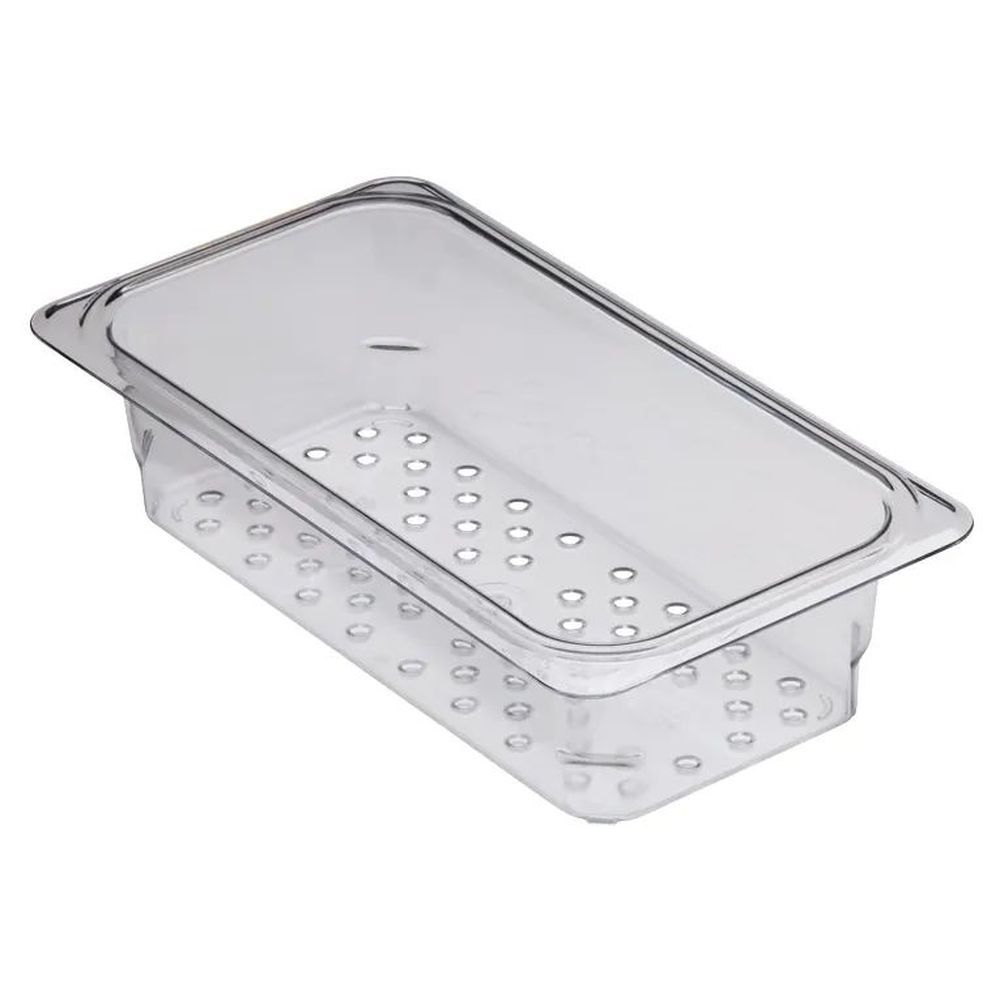 Cambro Camwear Clear Polycarbonate Gn 1/3 Colander Food Pan, 6 15?16 X 12 3?4 X 3 Inch -- 6 Per Case
