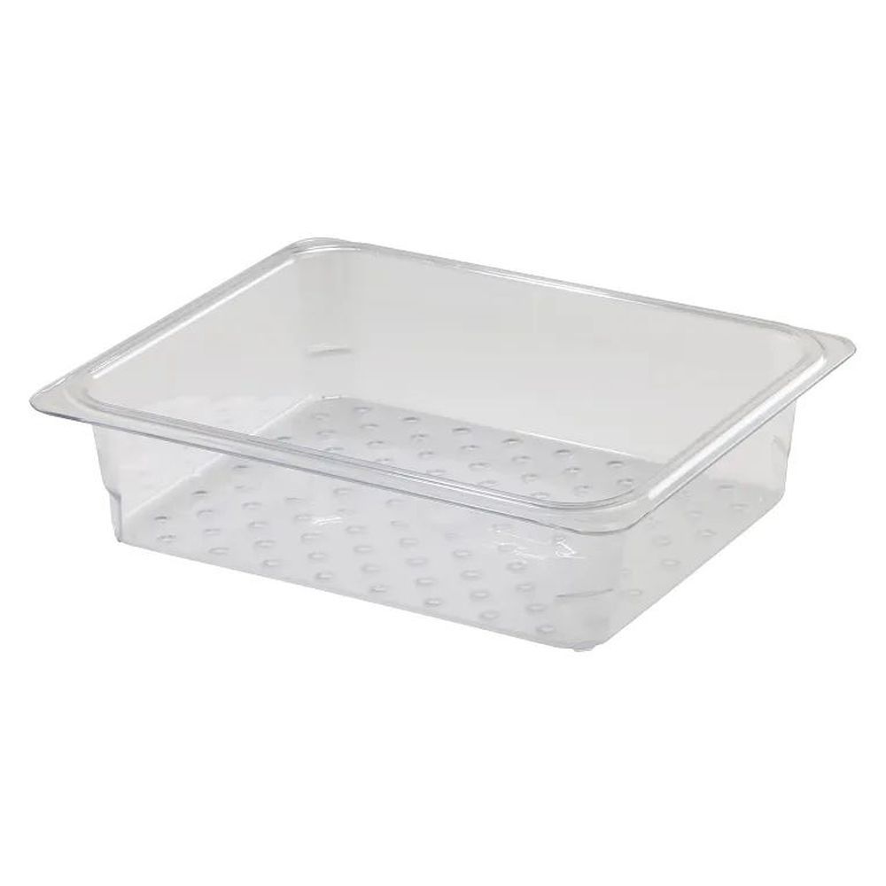 Cambro Camwear Clear Polycarbonate Gn 1/2 Colander Food Pan, 10 7?16 X 12 3?4 X 3 Inch -- 6 Per Case