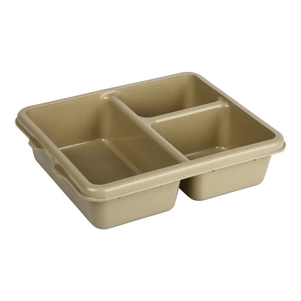 Cambro Tan Co-polymer 3 Compartment Meal Delivery Tray, 11 X 9 X 2 9/16 Inch -- 24 Per Case