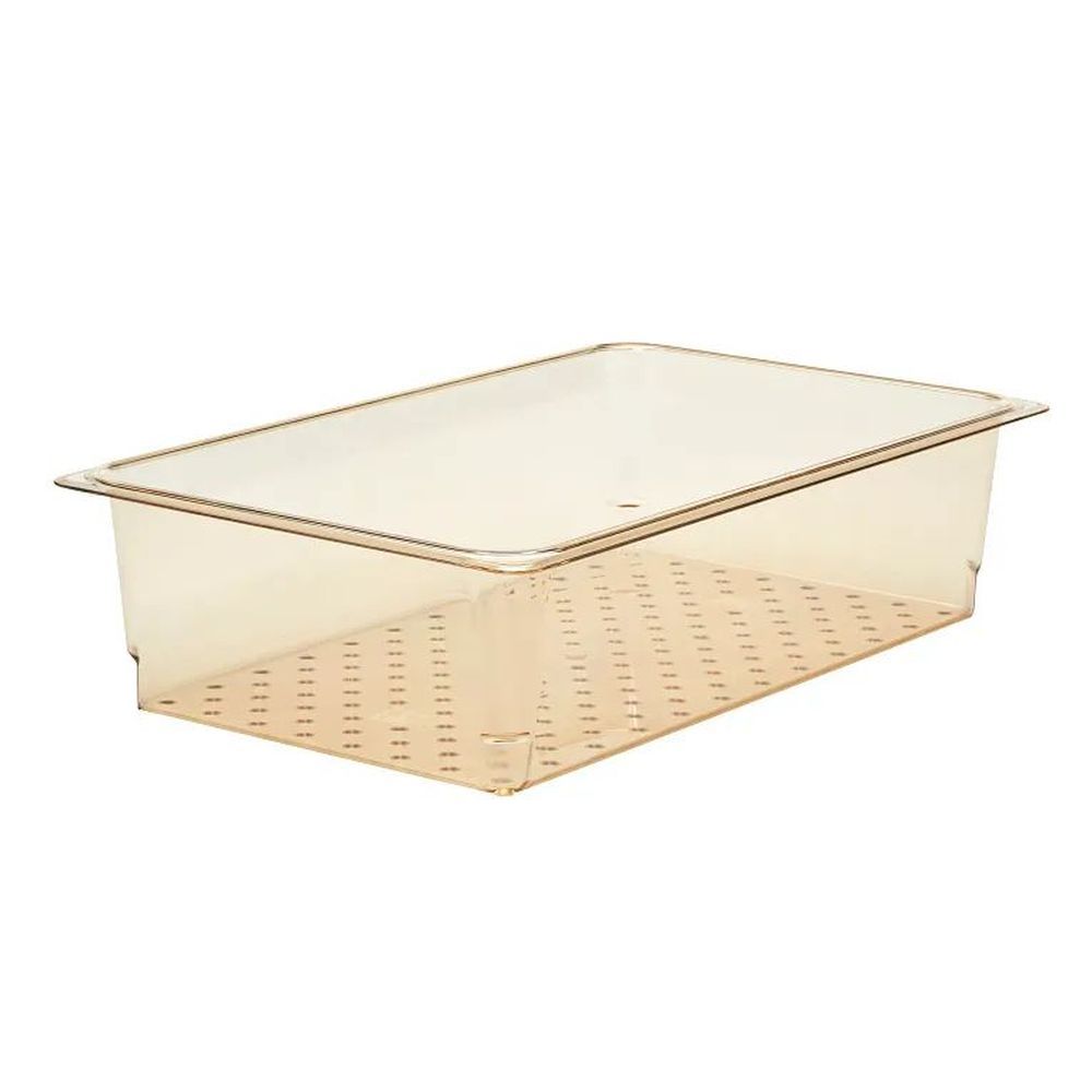 Cambro H-pan Amber Gn 1/1 Full Size High Heat Colander Pan, 12 3?4 X 20 7?8 X 5 Inch -- 6 Per Case