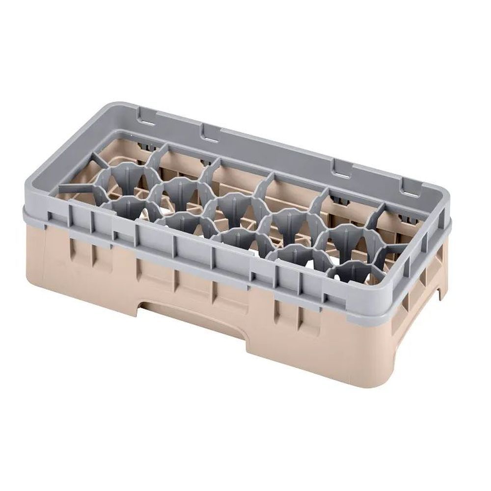 Cambro Camrack Beige Plastic Half Size 17 Compartment Glass Rack For 2 7?8 X 3 5?8 Inch Glass, 19 3/4 X 10 X 5 5/8 Inch -- 5 Per Case
