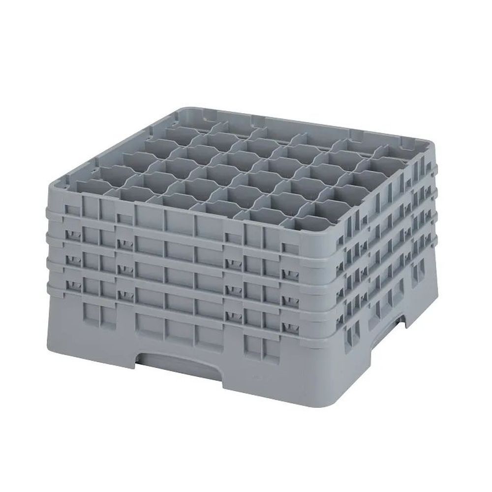 Cambro Camrack Soft Gray Plastic Full Size 36 Compartment Glass Rack For 2 7/8 X 9 3/8 Inch Glass, 19 3?4 X 19 3?4 X 10.5 Inch -- 2 Per Case