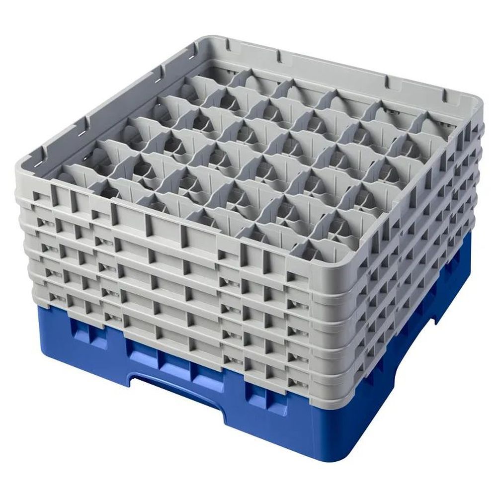 Cambro Camrack Blue Plastic Full Size 36 Compartment Glass Rack For 2 7/8 X 11 Inch Glass, 19 3?4 X 19 3?4 X 12 1?8 Inch -- 2 Per Case