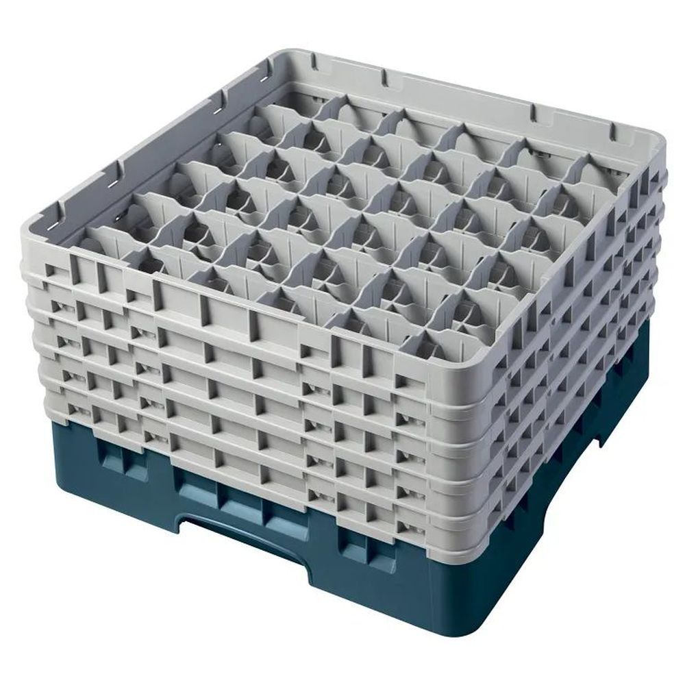 Cambro Camrack Teal Plastic Full Size 36 Compartment Glass Rack For 2 7/8 X 11 Inch Glass, 19 3?4 X 19 3?4 X 12 1?8 Inch -- 2 Per Case