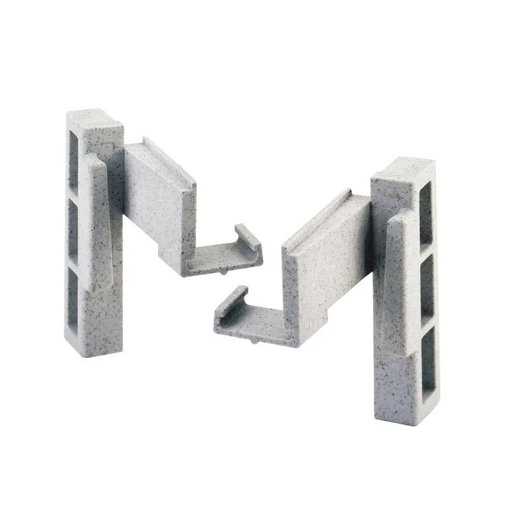 Cambro Premium Speckled Gray Corner Connector Sets For 4 Shelves -- 8 Sets Per Case