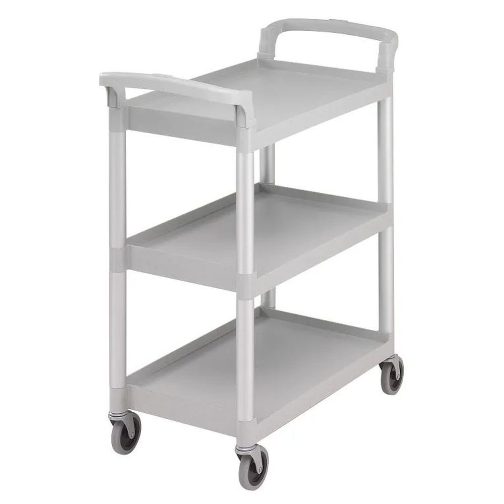 Cambro Speckled Gray 300 Pound Kd Small Utility Cart With 4 Inch Swivel Caster And No Brake, 32 7/8 X 16 1/4 X 38 Inch