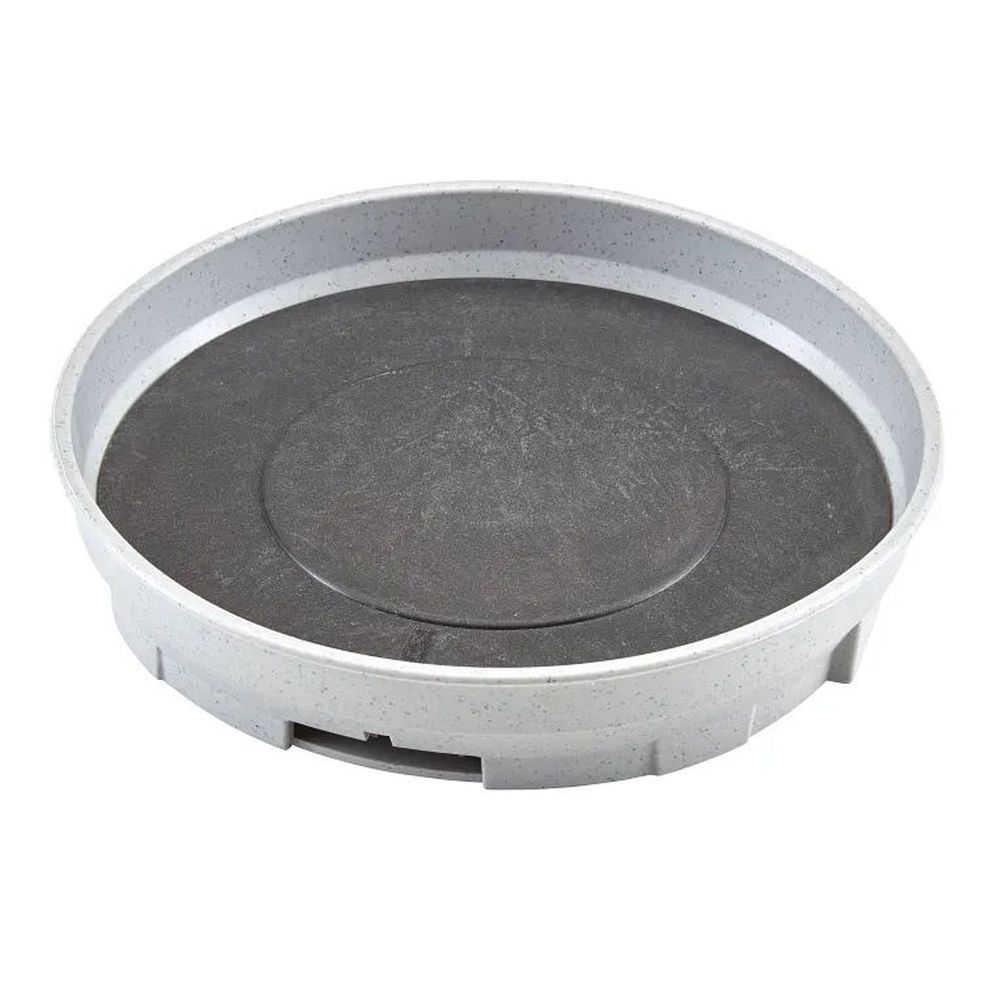Cambro Shoreline Collection Speckled Gray Camduction Base For 9 Inch Plate, 9 9/16 Inch Dia. X 1 15/16 Inch Height -- 12 Per Case