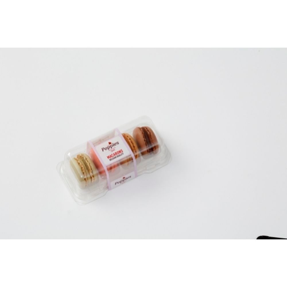Poppies 4 Flavors Assorted Macarons -- 15 Per Case