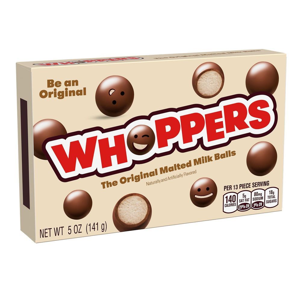 Whoppers Malted Milk Balls - Box, 5 Ounce -- 12 Per Case