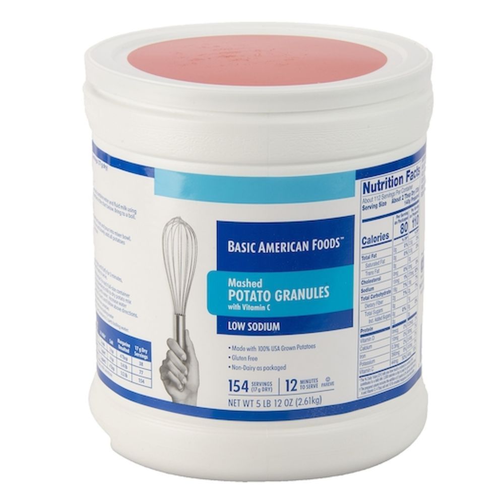 Basic American Foods Low Sodium Mashed Potato Granules With Vitamin C, 5.75 Pound -- 6 Per Case