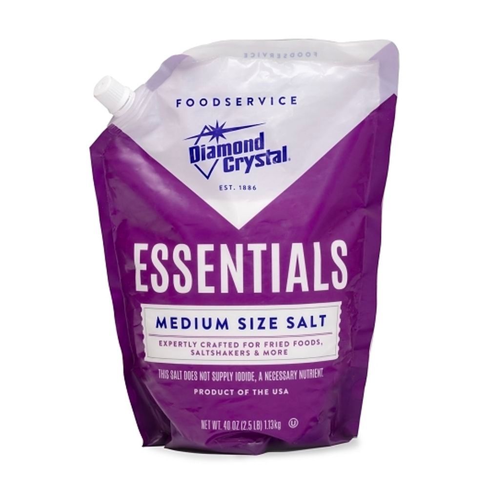 Diamond Crystal Essentials Medium Size Salt, 2.5 Pound -- 12 Per Case