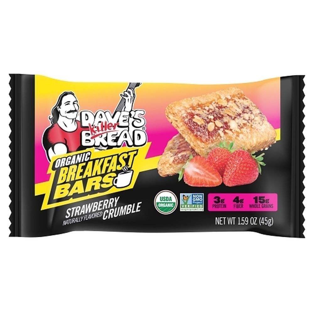 Dave's Killer Bread Organic Strawberry Crumble Breakfast Bar, 1.59 Ounce -- 48 Per Case