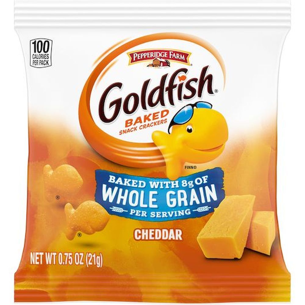 Pepperidge Farms Whole Grain Cheddar Goldfish, 0.75 Ounce -- 300 Per Case
