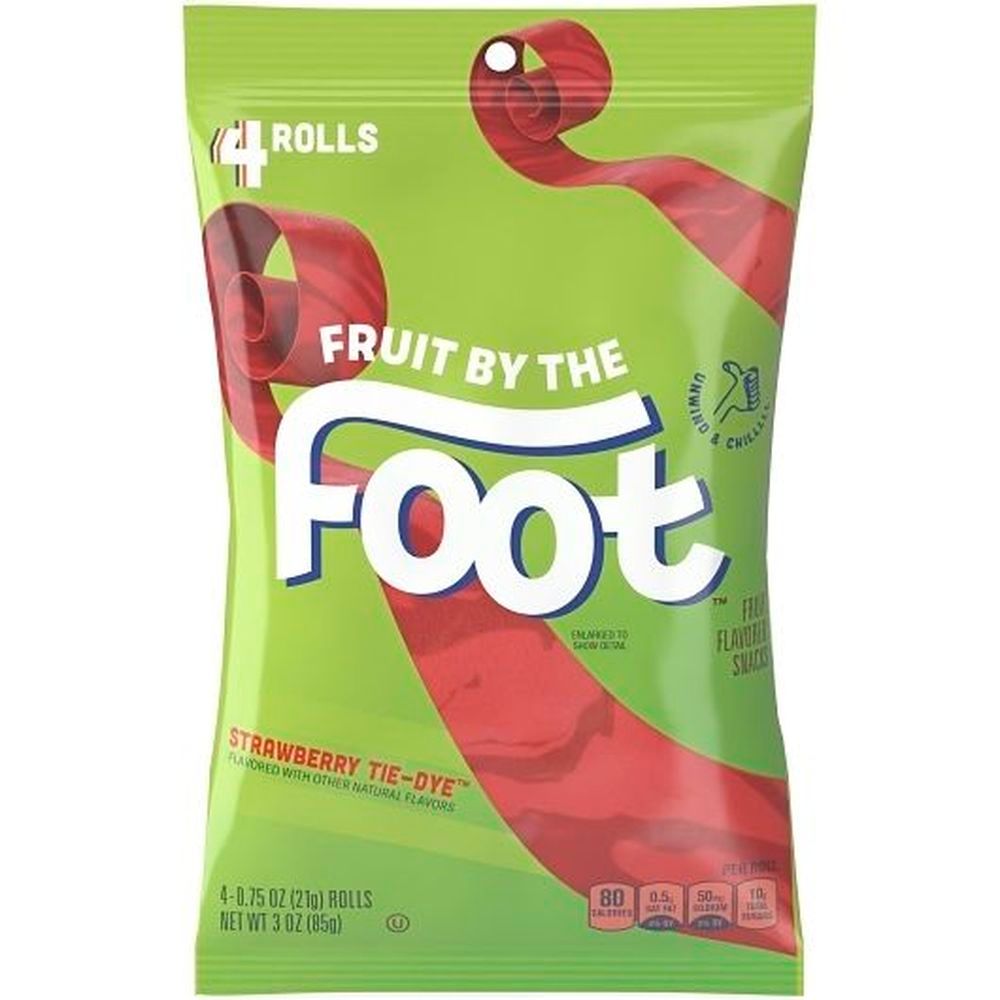 Betty Crocker Fruit By The Foot Strawberry Tie-dye Fruit Flavored Snack, 3 Ounce -- 8 Per Case