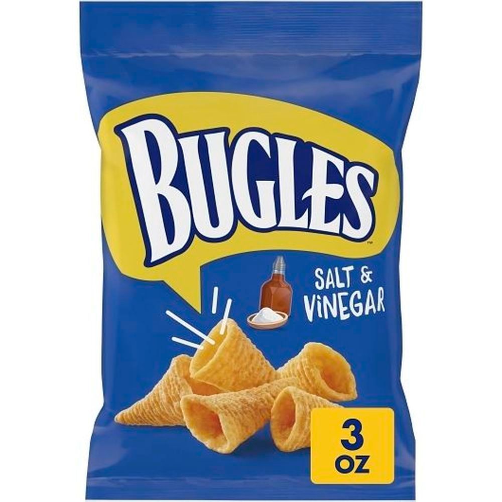 Bugles Salt And Vinegar Crispy Corn Snacks, 3 Ounce -- 6 Per Case