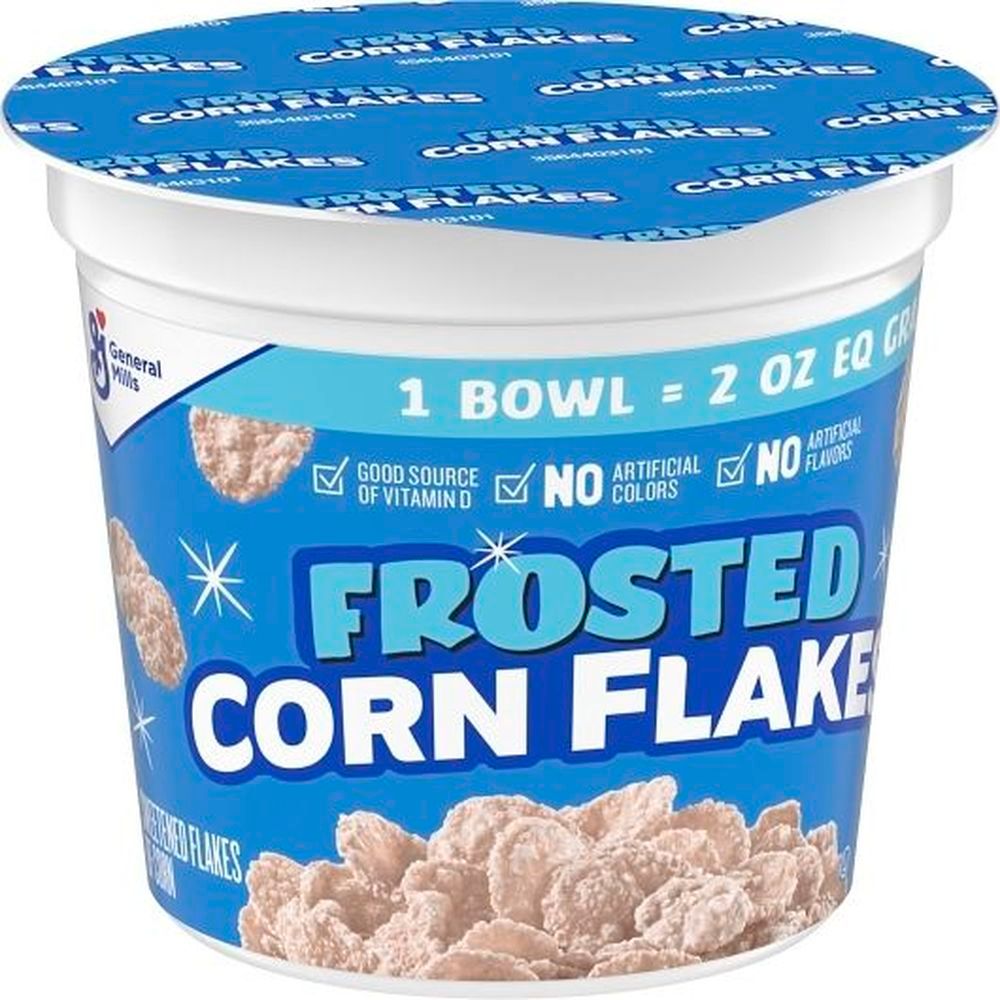 Frosted Corn Flakes Breakfast Cereal, 2 Ounce Bowlpak -- 60 Per Case