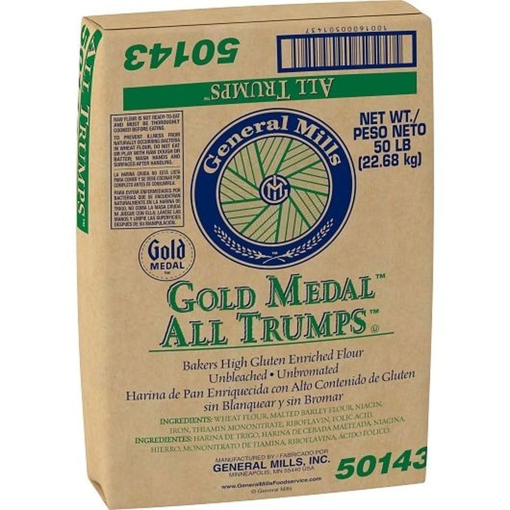 Gold Medal All Trumps Enriched Malted Spring Wheat Flour, 50 Pound