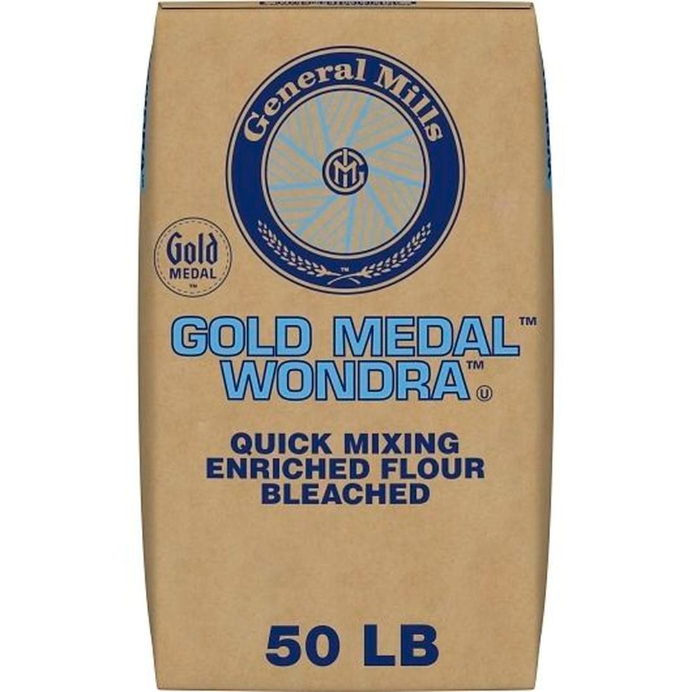 Gold Medal Wondra Bleached Enriched Malted Quick Mixing Instant Flour, 50 Pound