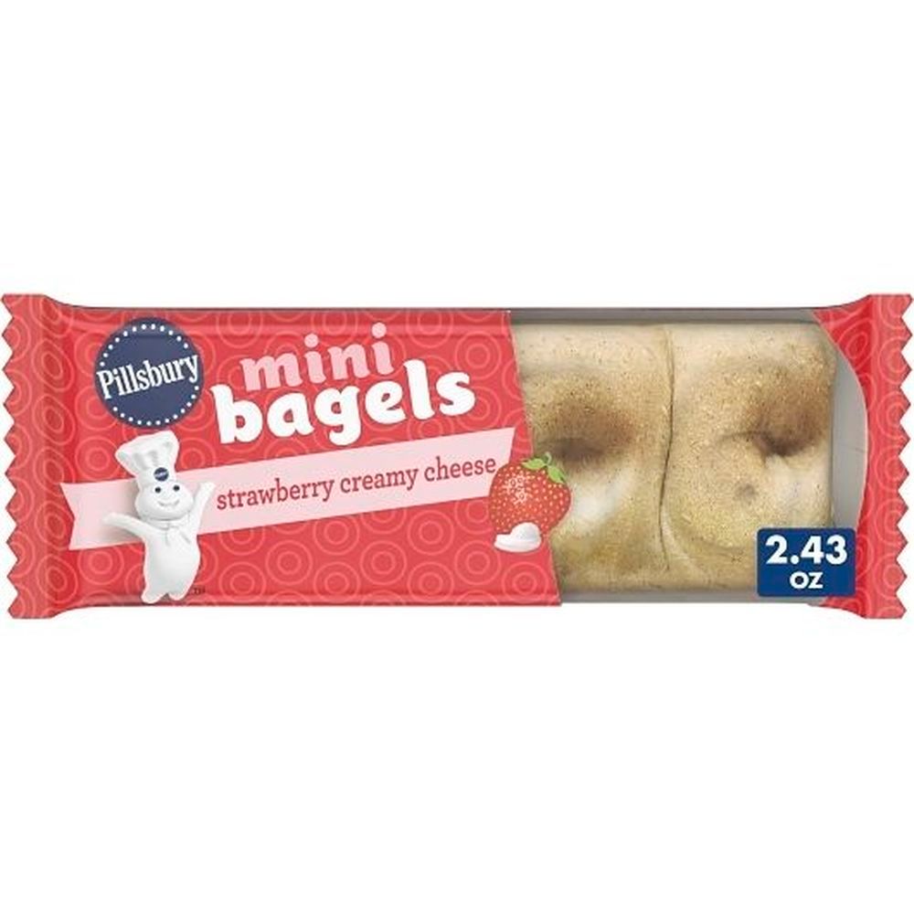 Pillsbury Mini Bagels, Strawberry Creamy Cheese, 2.43 Ounce -- 72 Per Case