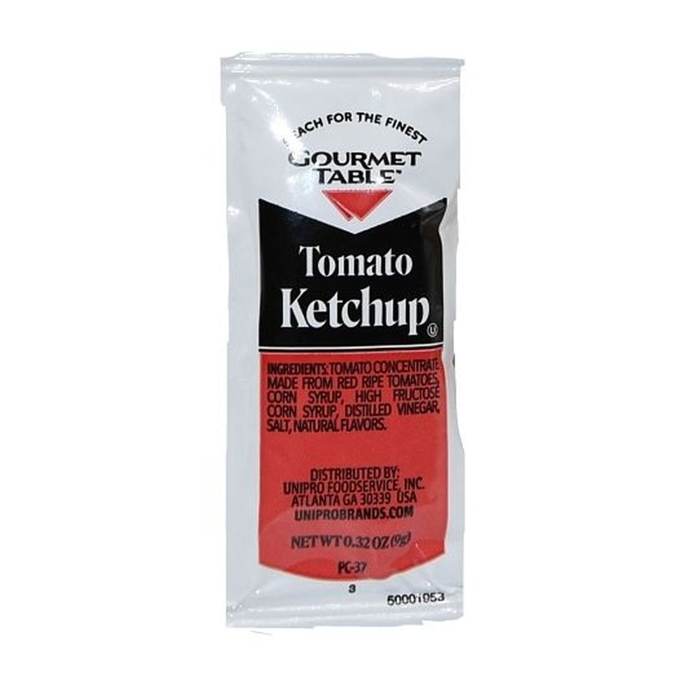 Gourmet Table Tomato Ketchup - Single Serve, 9 Gram Foil Pouch -- 500 Per Case