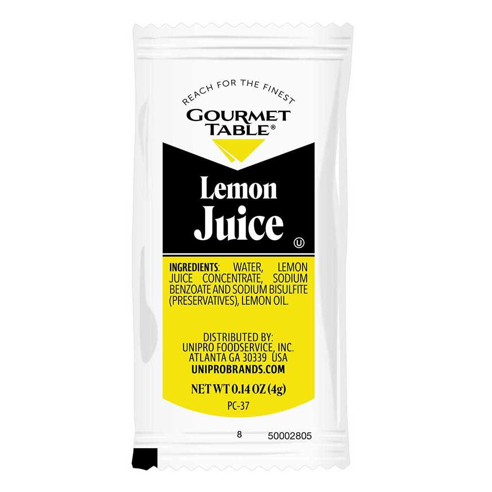 Gourmet Table Lemon Juice, 4 Gram -- 200 Per Case
