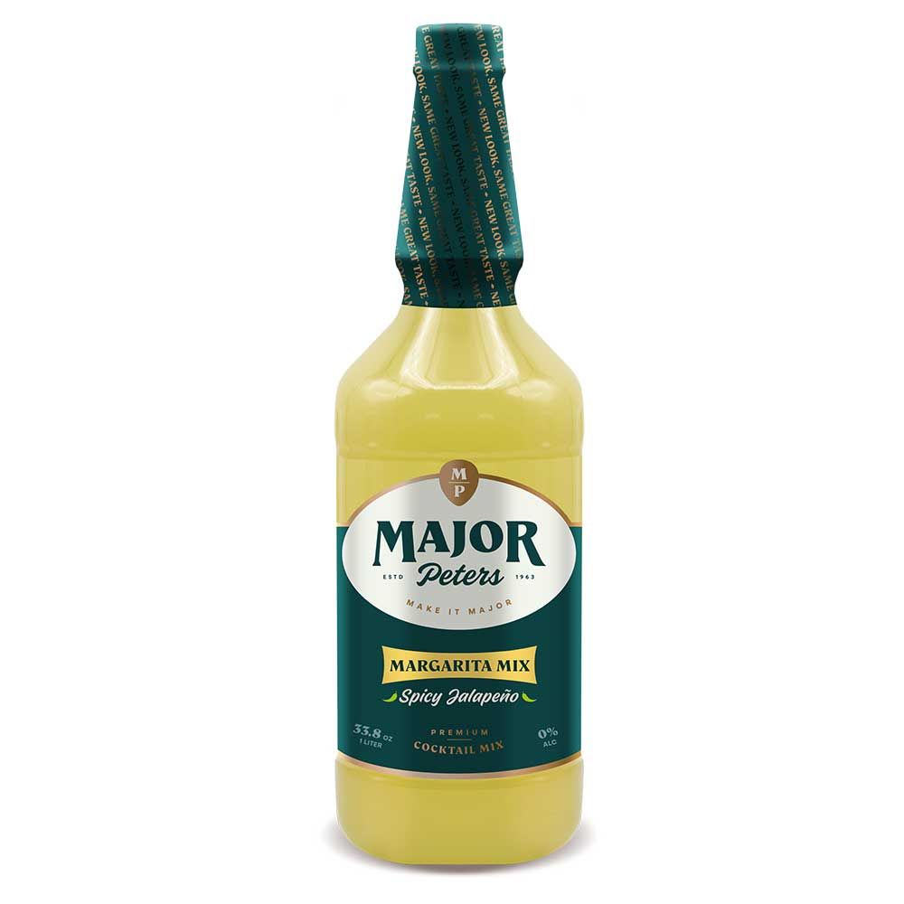 Major Peters' Spicy Jalapeno Margarita Cocktail Mix, 33.8 Ounce -- 12 Per Case