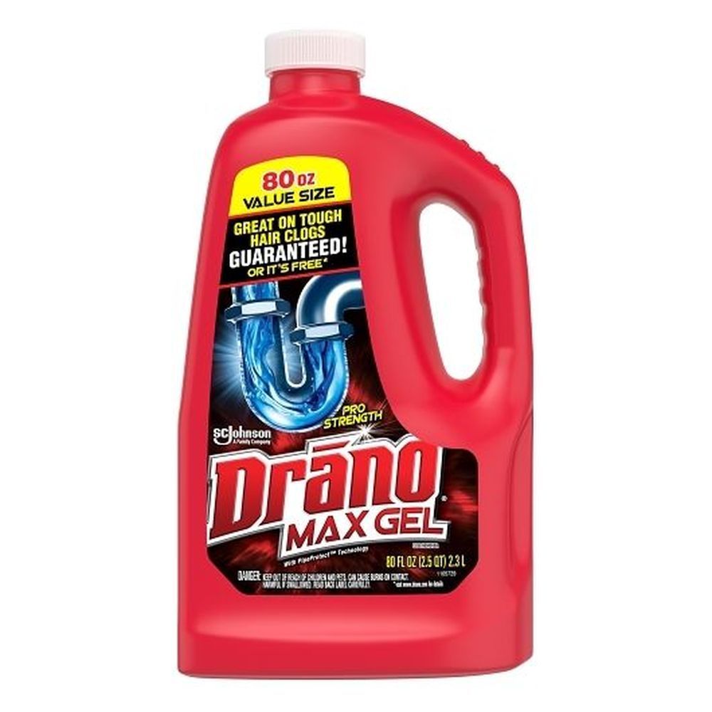Drano Max Gel Clog Remover, 80 Ounce -- 4 Per Case