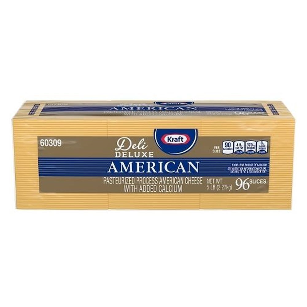 Kraft American Sliced Cheese, 5 Pound -- 4 Per Case