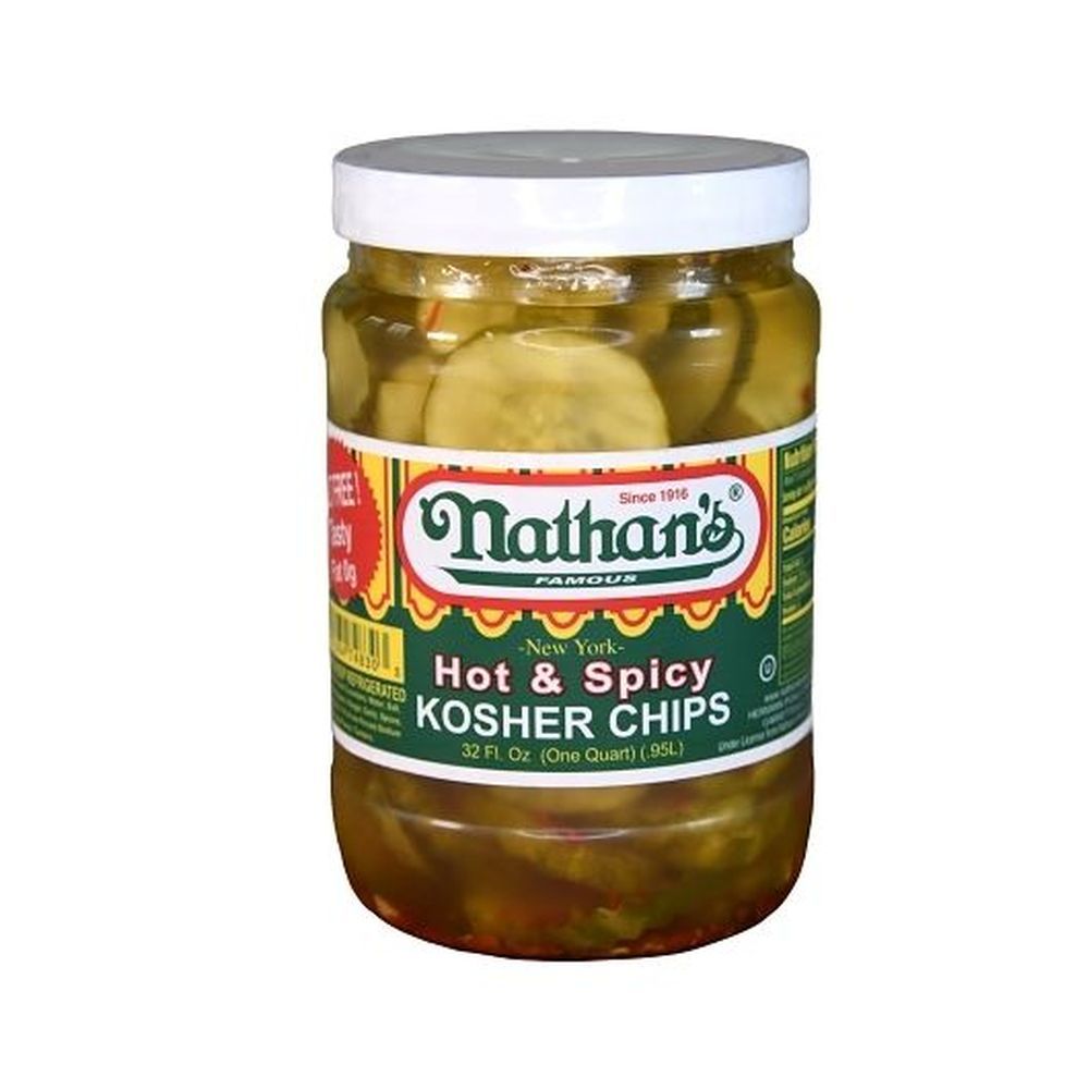 Nathans Famous Kosher Hot And Spicy Chips, 32 Ounce -- 12 Per Case