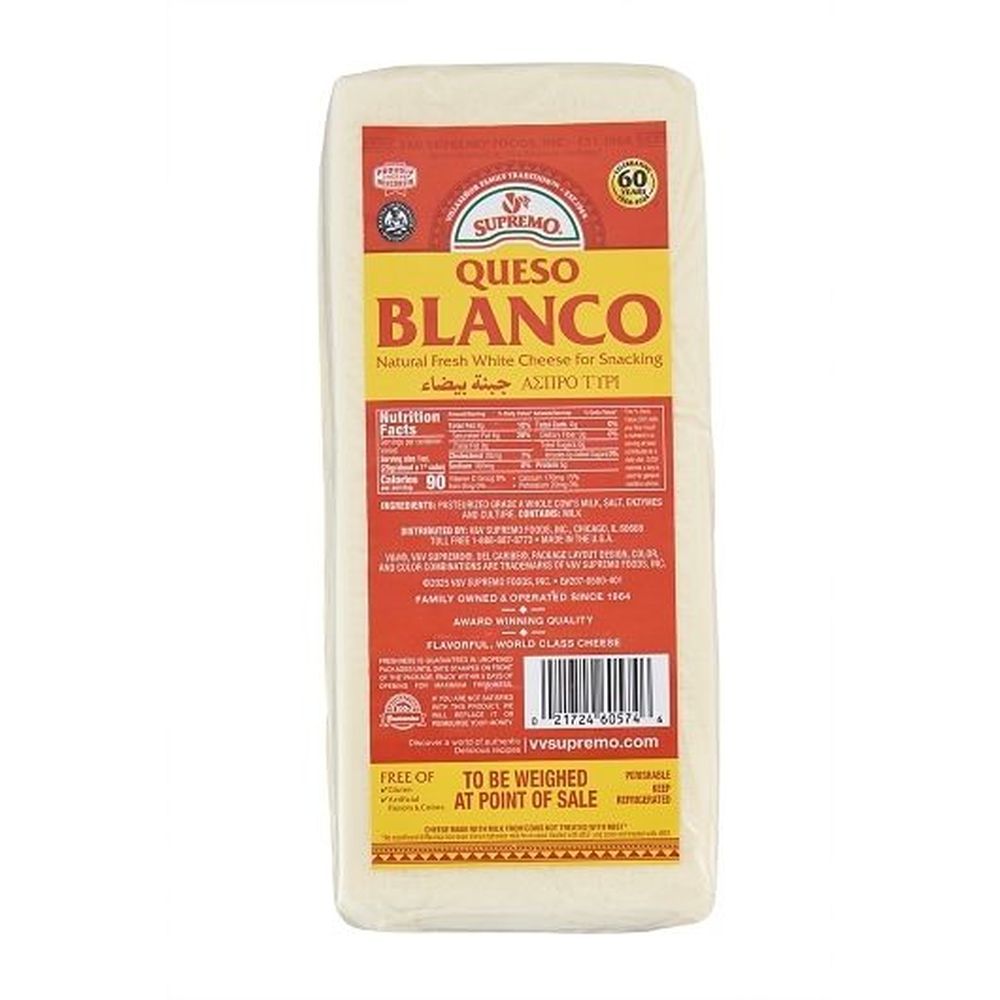 V&v Supremo Mexican Style Frying/grilling Cheese, 5.6 Pound -- 2 Per Case