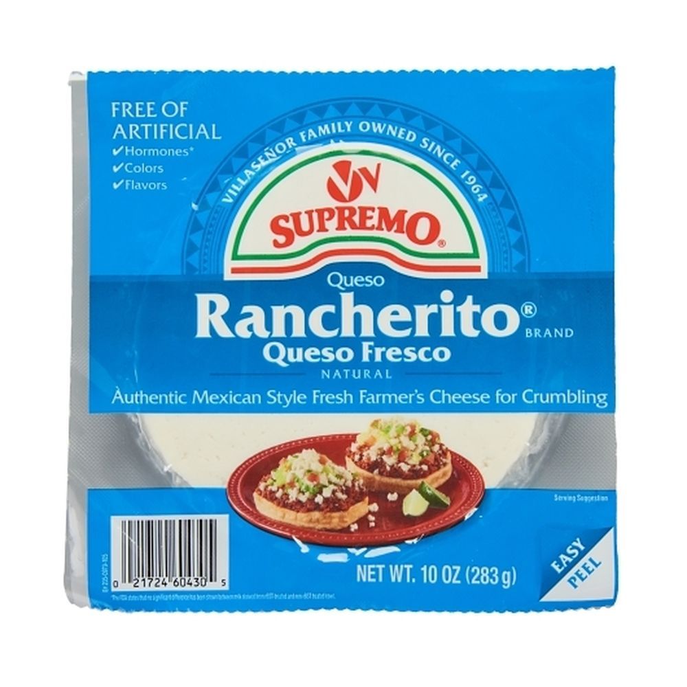 V&v Supremo Rancherito Queso Fresco Fresh Crumbling Cheese, 10 Ounce -- 9 Per Case