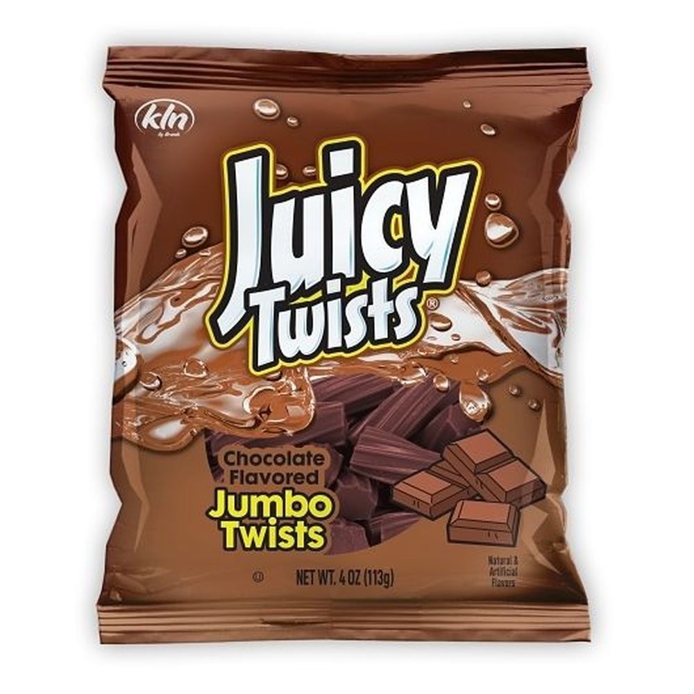 Juicy Twists Chocolate Flavored Jumbo Twists, 4 Ounce -- 12 Per Case