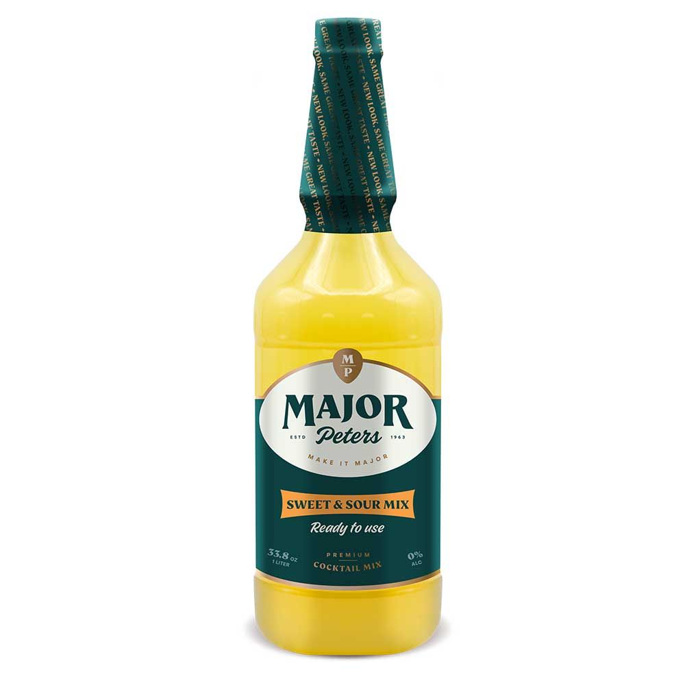 Major Peters' Sweet N. Sour Plastic Mixer, 1 Liter -- 12 Per Case