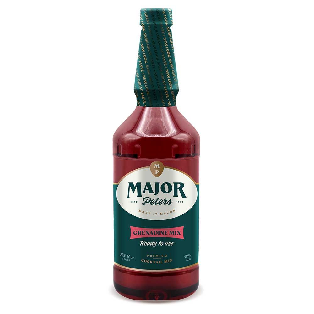 Major Peters' Grenadine Mix Mix, 1 Liter -- 6 Per Case