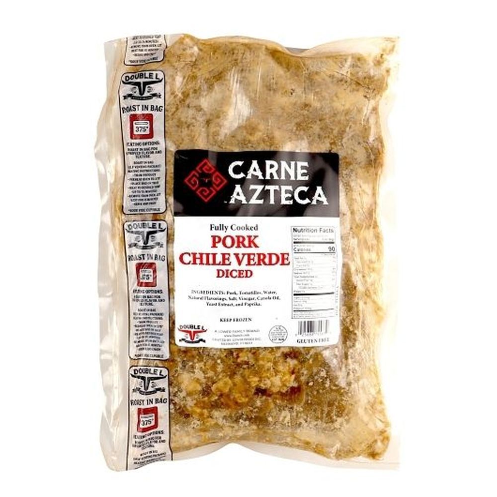 Carne Azteca Fully Cooked Diced Pork Chile Verde, 5 Pound -- 2 Per Case