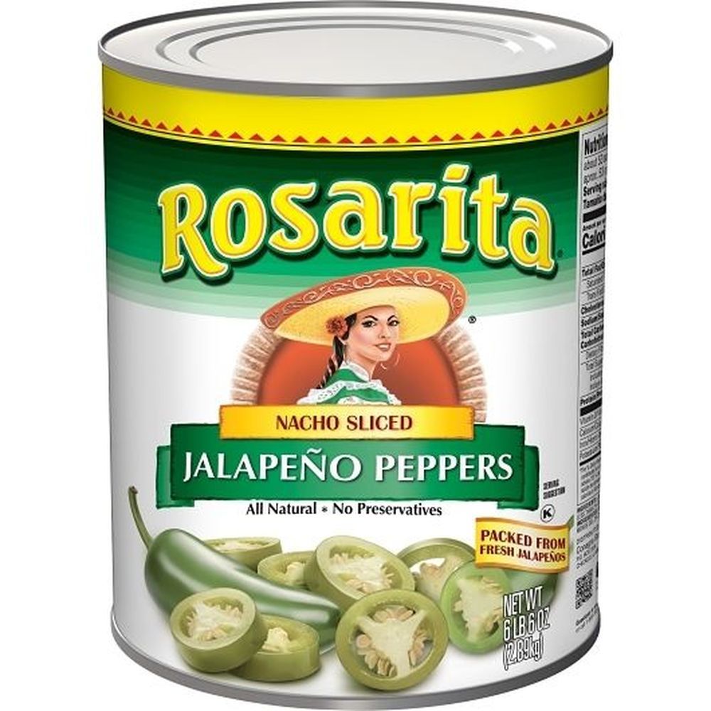 Rosarita Nacho Sliced Jalapeno Pepper, 102 Ounce -- 6 Per Case