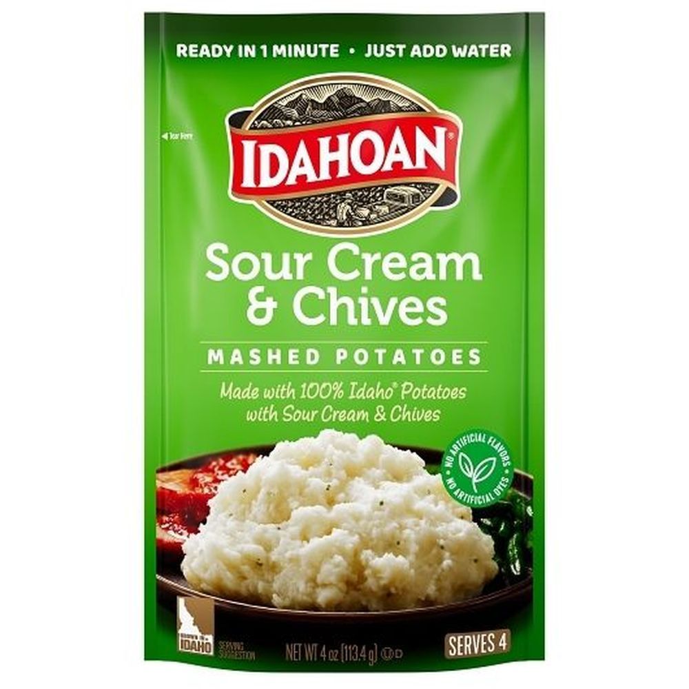 Idahoan Foods Sour Cream & Chives Mashed Potatoes, 4 Ounce -- 12 Per Case