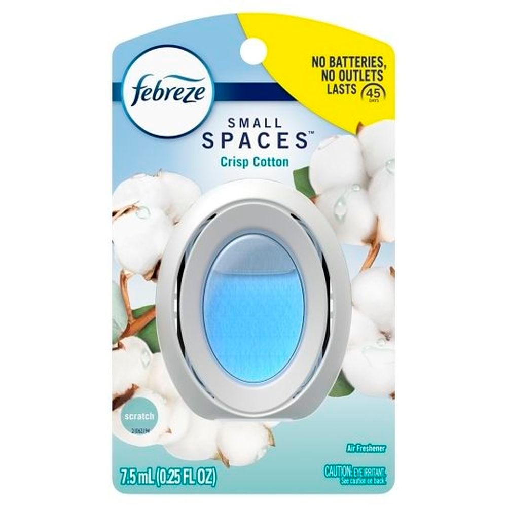 Febreze Small Spaces Crisp Cotton Nonenergized Continuous Action Air Freshener, 0.25 Fluid Ounce -- 6 Per Case