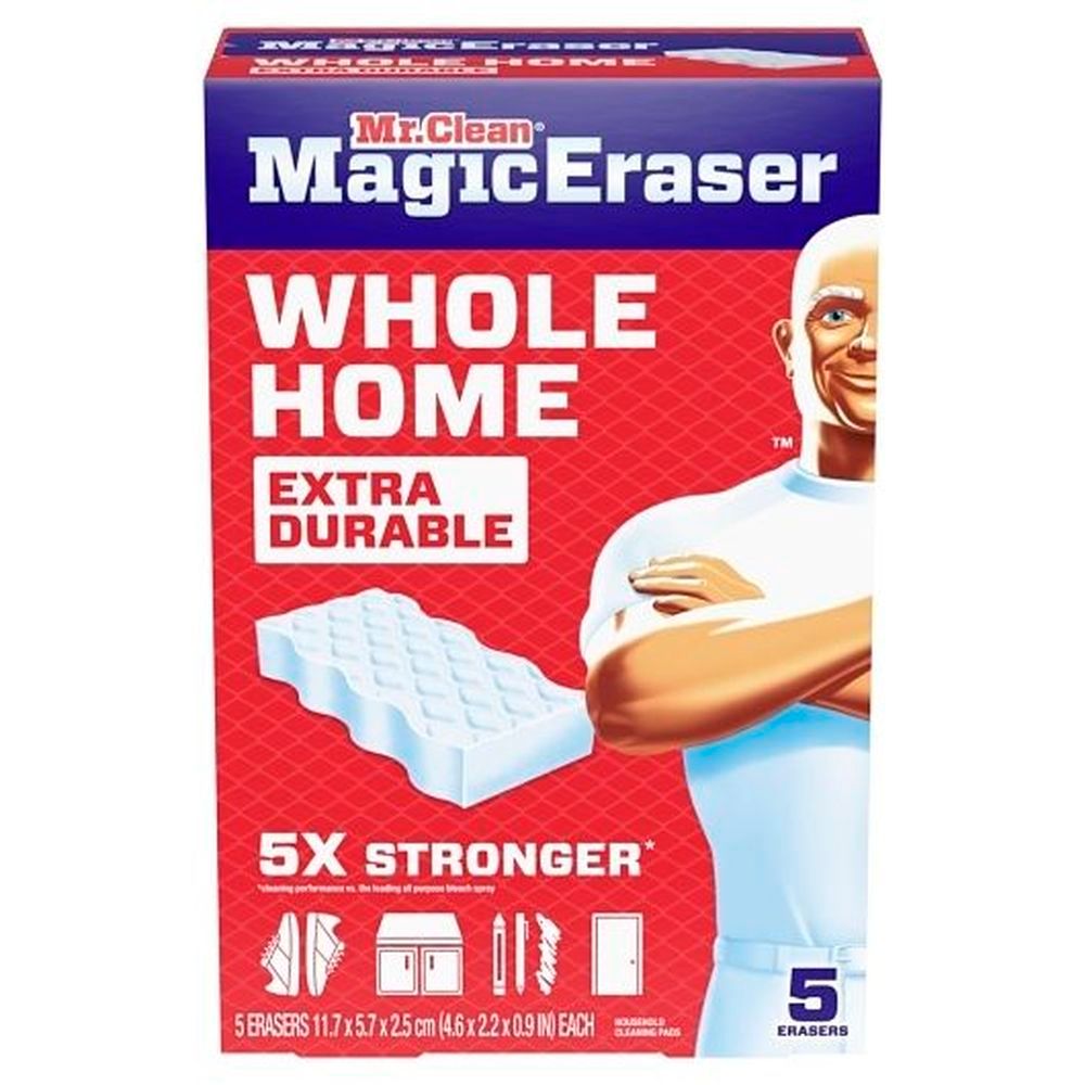 Mr. Clean Whole Home Extra Durable Magic Eraser, 5 Count -- 4 Per Case