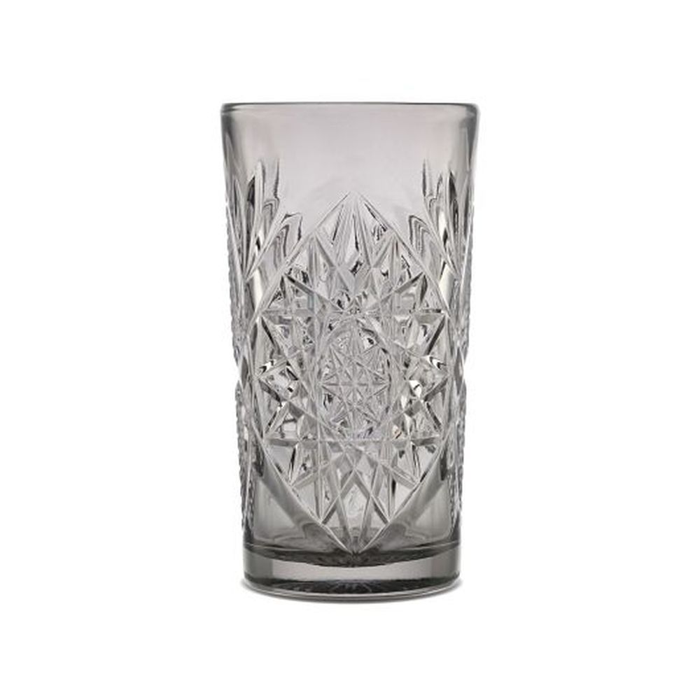 Libbey Storytellers Graphite Glass Hobstar Cooler Tumbler, 16 Ounce Capacity -- 12 Per Case