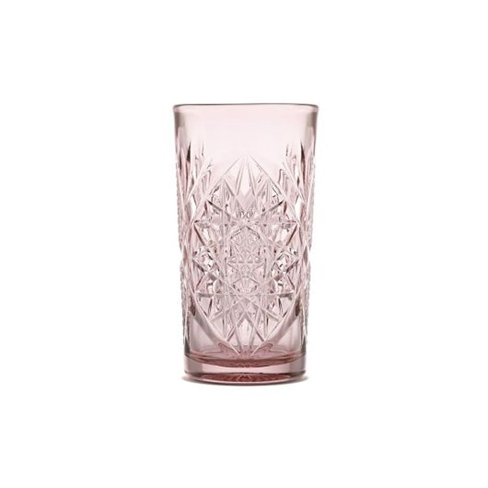 Libbey Storytellers Blush Glass Hobstar Cooler Tumbler, 16 Ounce Capacity -- 12 Per Case