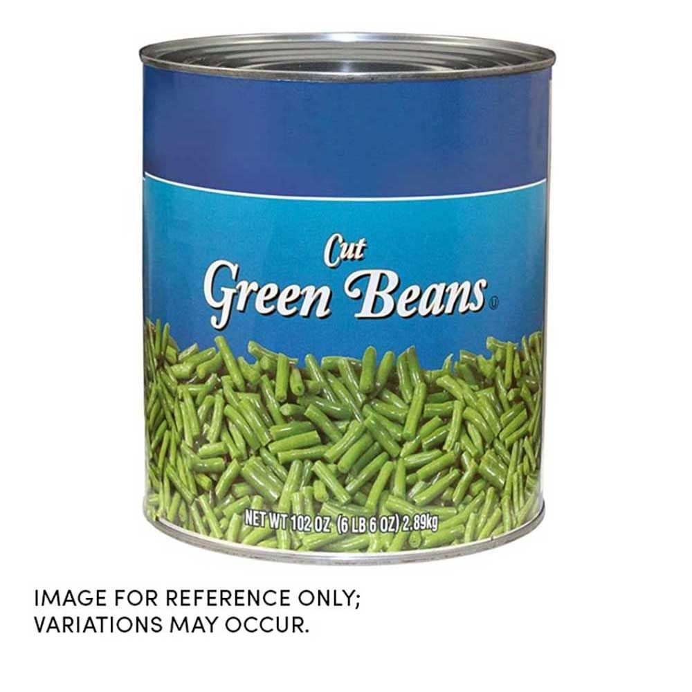 Commodity Canned Fruit & Vegetables 4 Sieve Fancy Green Beans, No. 10 Can -- 6 Per Case
