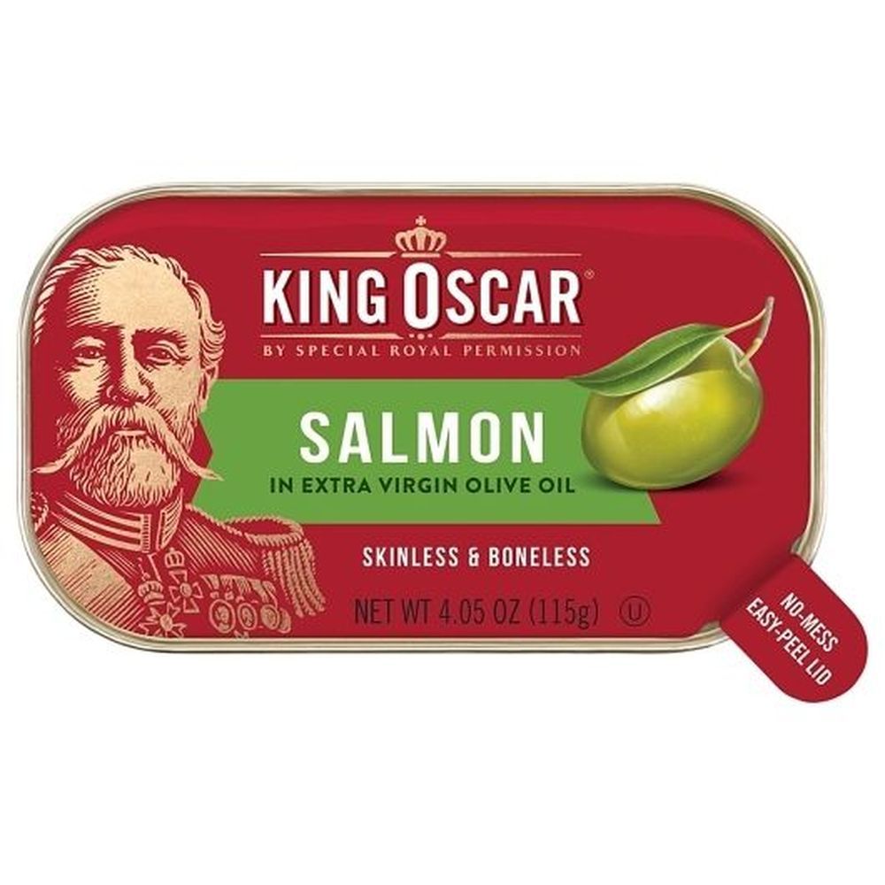 King Oscar Skinless Boneless Salmon In Extra Virgin Olive Oil, 4.05 Ounce -- 12 Per Case