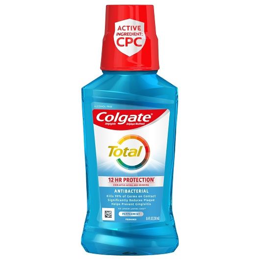 Colgate Total Advanced Pro Shield Peppermint Blast Mouthwash, 8.4 Fluid Ounce -- 6 Per Case