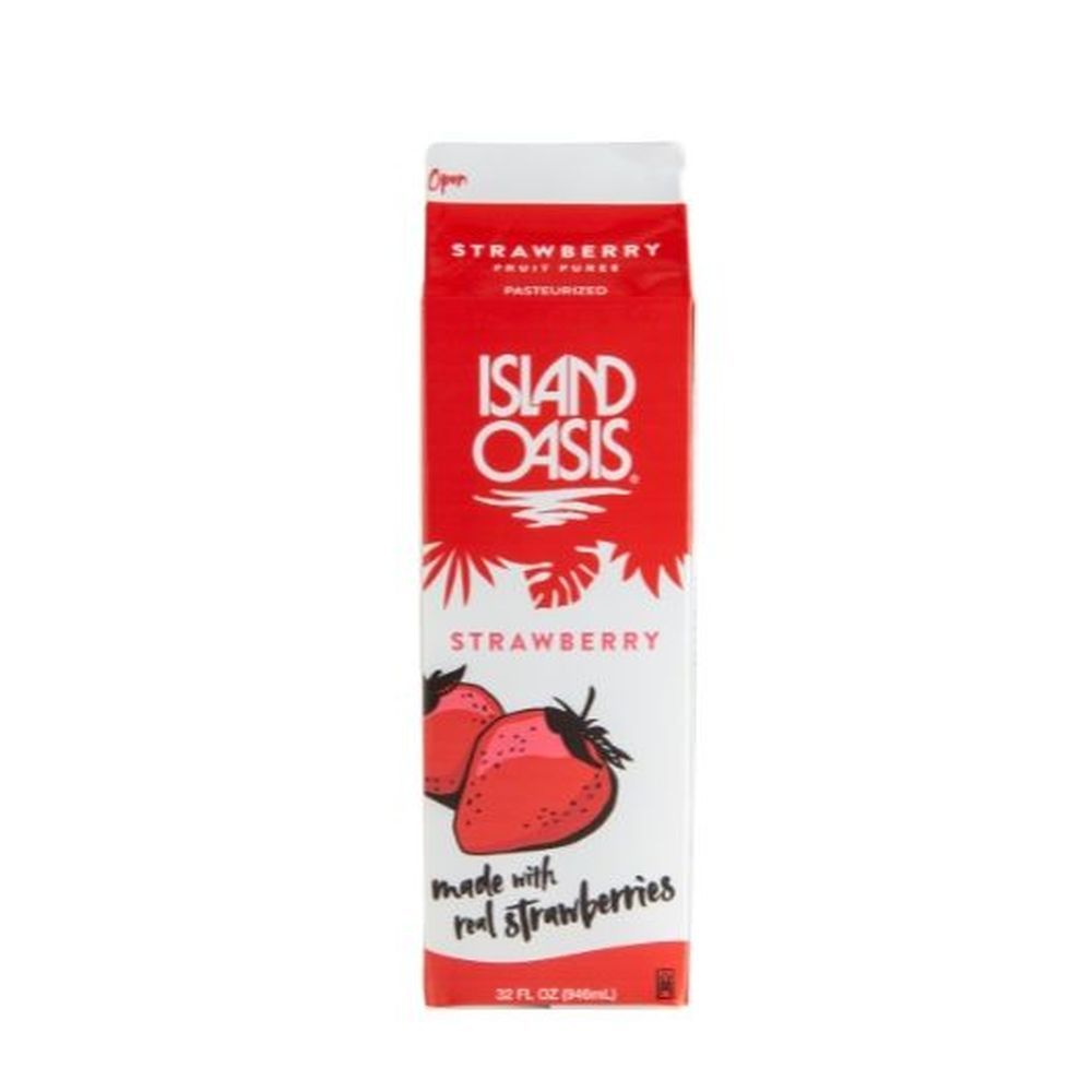 Island Oasis Strawberry Beverage Mix, 32 Fluid Ounce -- 12 Per Case